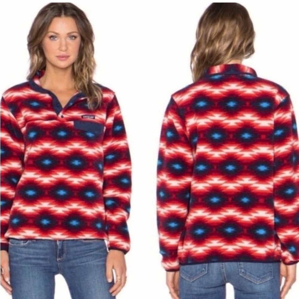 Patagonia Synchilla Snap T Western Deseet Aztec Fleece Pullover Vintage